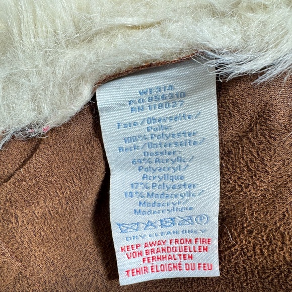 Boden Faux Shearling Suede Coat Camel Brown Sherpa Lined Jacket Women’s Size 2 - Picture 8 of 10